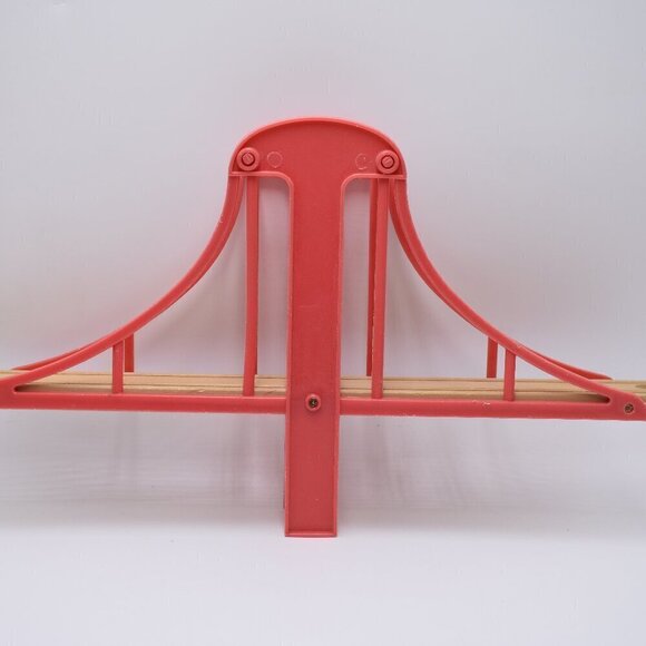 Thomas & Friends Wood Track Suspension Bridge Red Compatible with Brio Trains - Picture 1 of 10